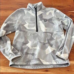 Montec women’s Zip pullover fleece size small in geometric grey print